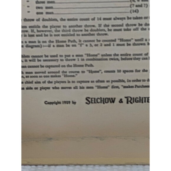 Vintage Parcheesi 1959 Gold Seal Edition Board Game Complete Set Collectible - Picture 6 of 9